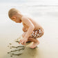Mebie Baby Swim Shorts - Rust Checkered