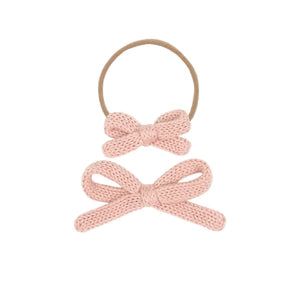 Lou Lou and Company Sweater Bow - French Pink Knit Headband