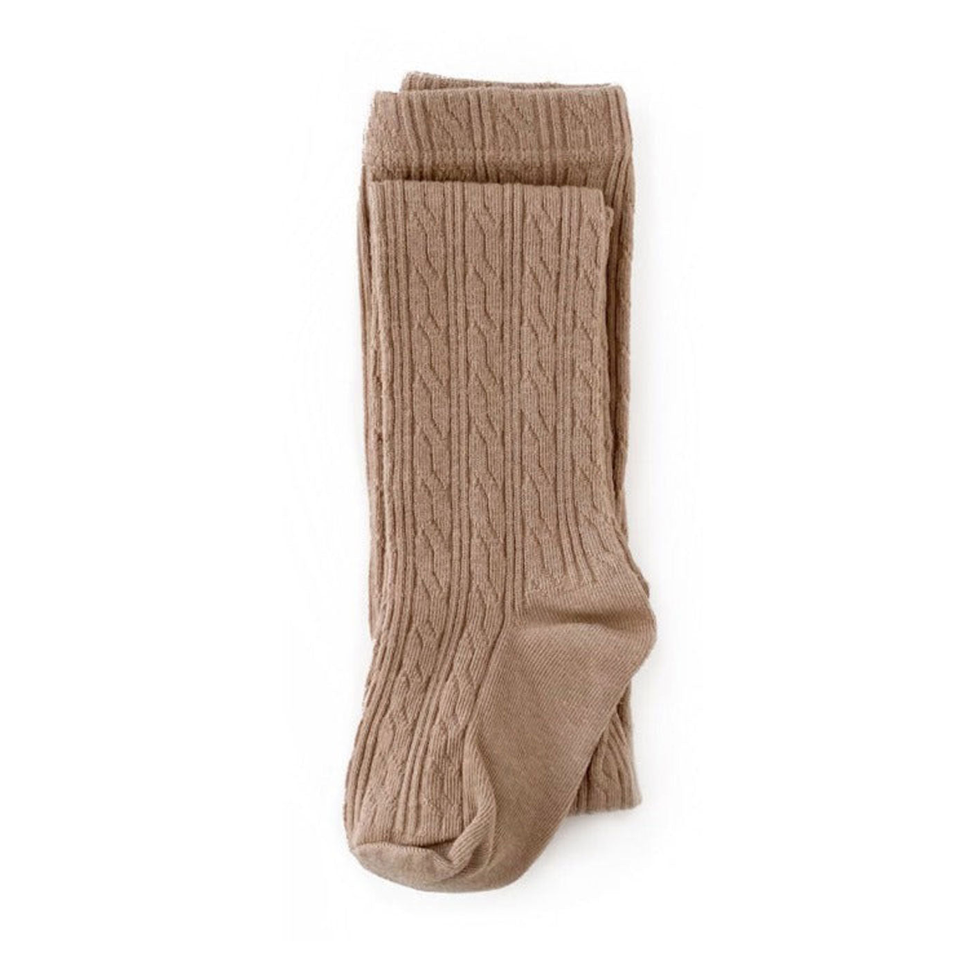 Little Stocking Co Cable Knit Tights - Oat