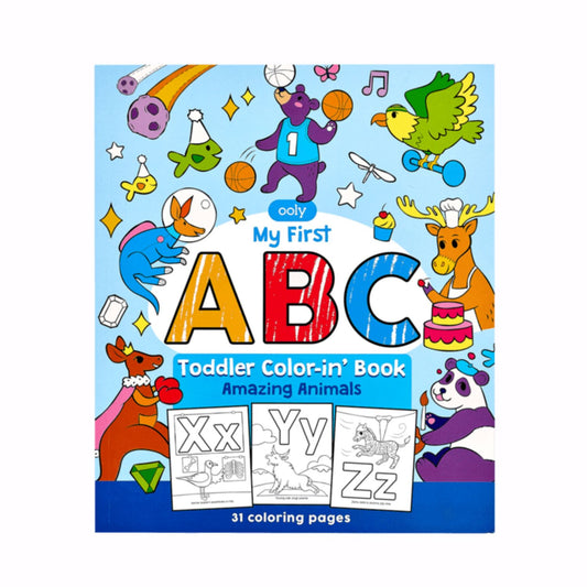 OOLY Toddler Coloring Book - ABC Amazing Animals