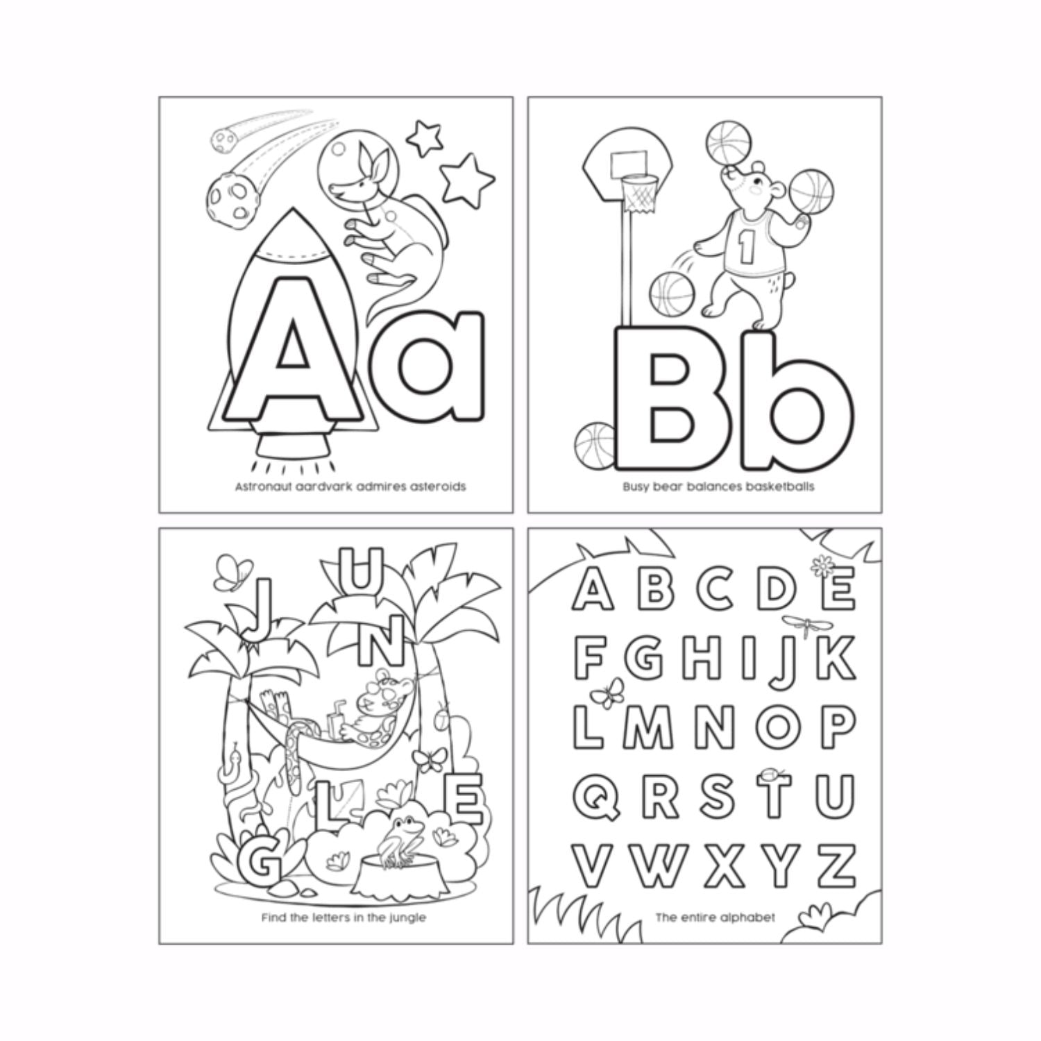 OOLY Toddler Coloring Book - ABC Amazing Animals