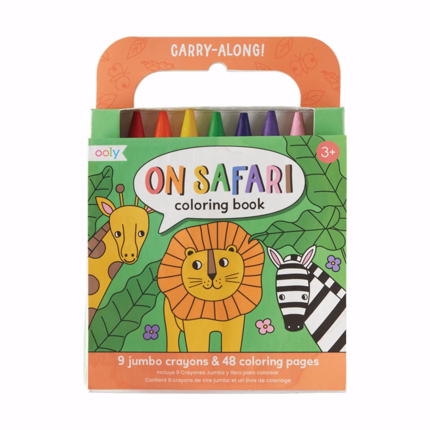 OOLY Carry Along Coloring Book Set - On Safari