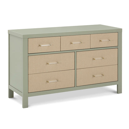 Namesake Eloise 7-Drawer Assembled Dresser - French Sage and Performance Sand Eco-Weave
