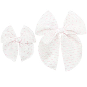Lou Lou and Company Cloud Muslin Heirloom Bow Clip - Pigtail Set