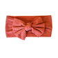 High Fives Ribbed Bow Headwrap - Light Red Sparkle