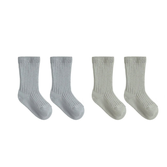 Quincy Mae Socks Set - Fern/Steel Blue