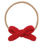 Lou Lou and Company Sweater Bow - Red Knit Headband - Small
