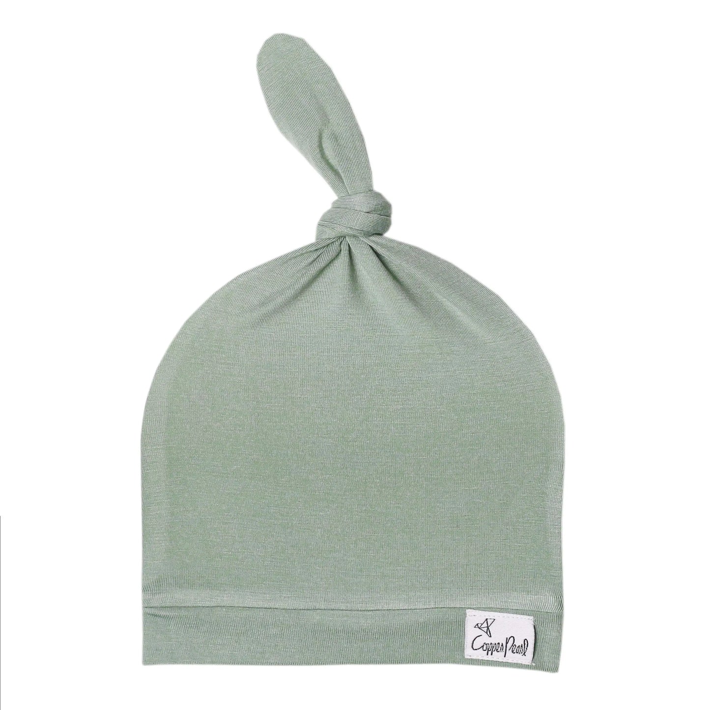 Copper Pearl Top Knot Hat 5-18M