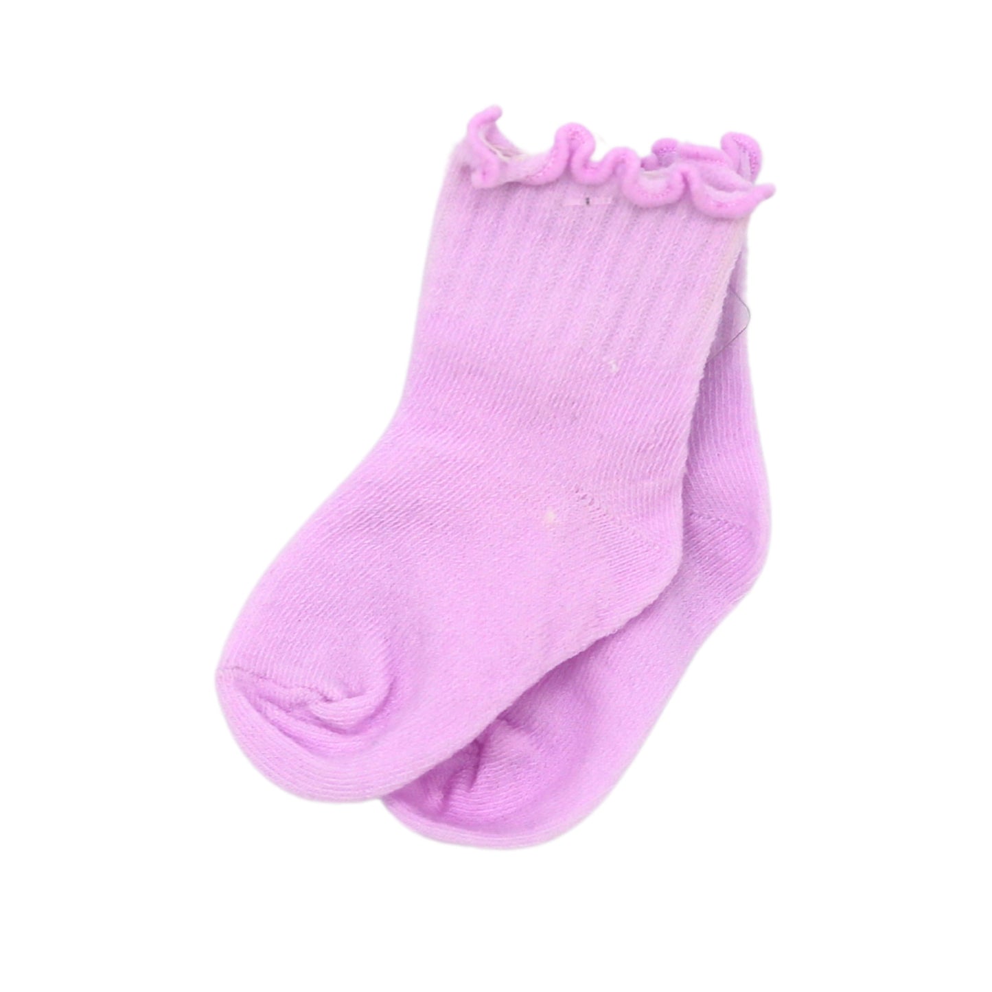 Baby Cubby Scalloped Rib Socks - Lilac