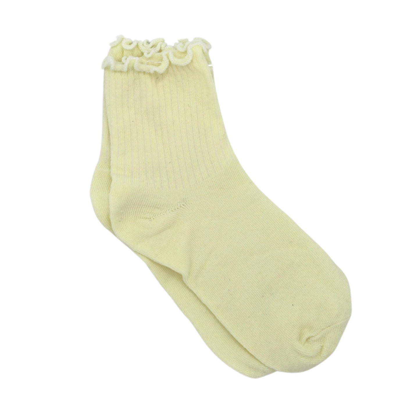 Baby Cubby Women's Scalloped Rib Socks - Cream
