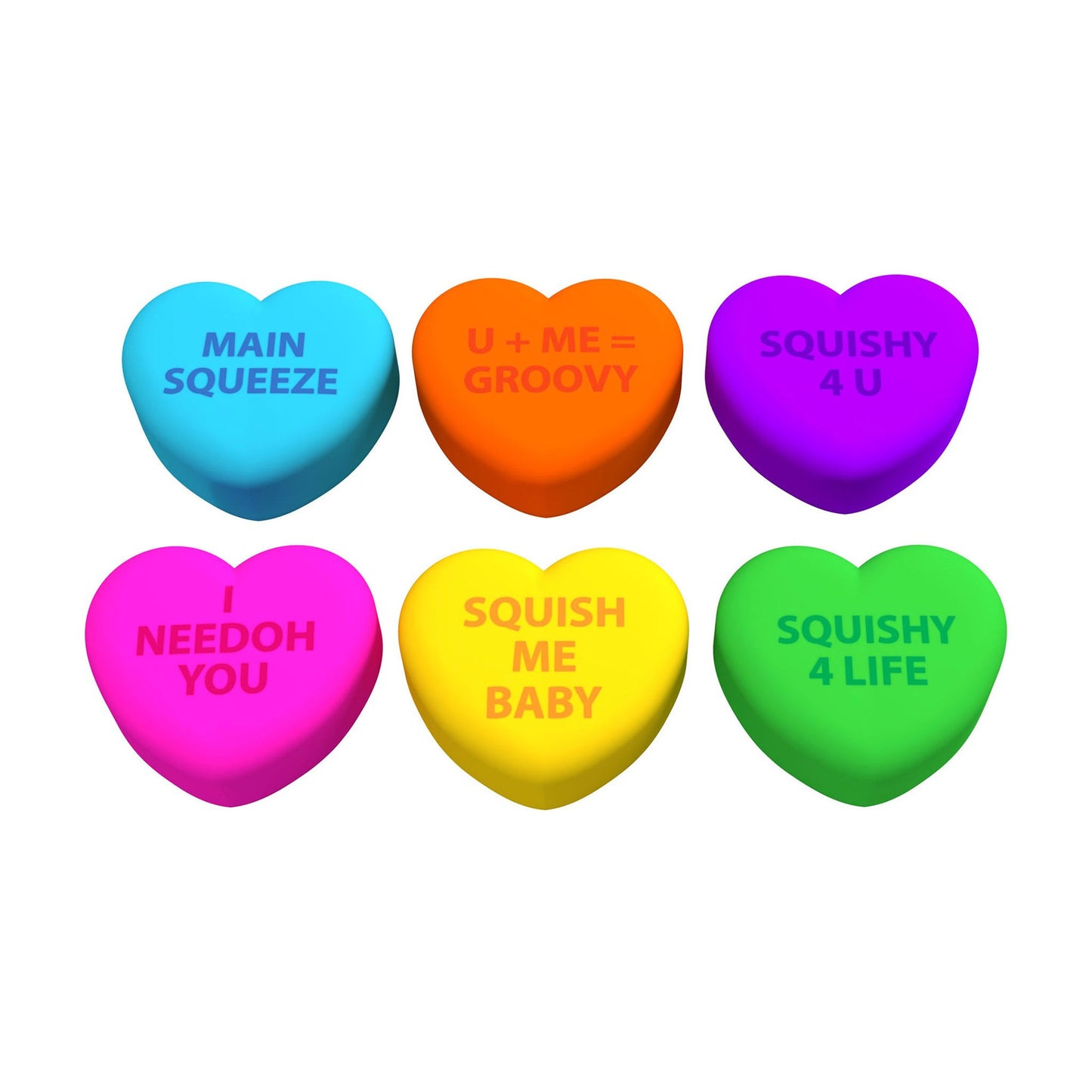 Schylling NeeDoh Teenie Squeeze Hearts Set