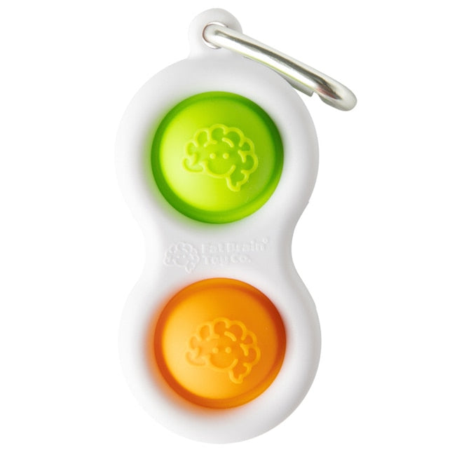 Fat Brain Toys Simpl Dimpl Clip - Green / Orange