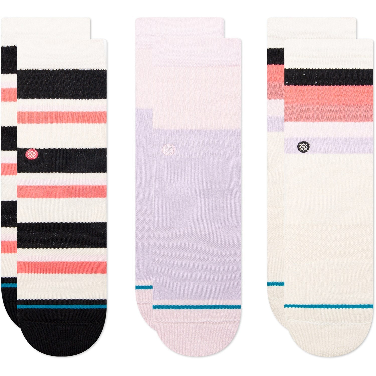 Stance Kids' Crew Socks - Bounce Back 3 Pack - Lilac Ice