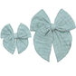 Lou Lou and Company Cloud Muslin Heirloom Bow Clip - Pigtail Set