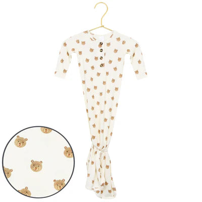 Lou Lou and Company Preemie Knotted Gown - Teddy