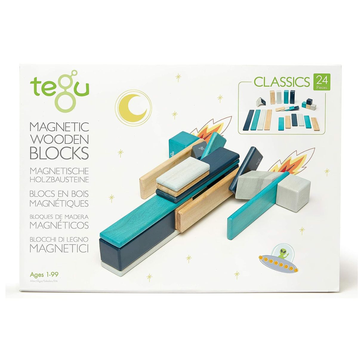 Tegu 24-Piece Magnetic Toy Set