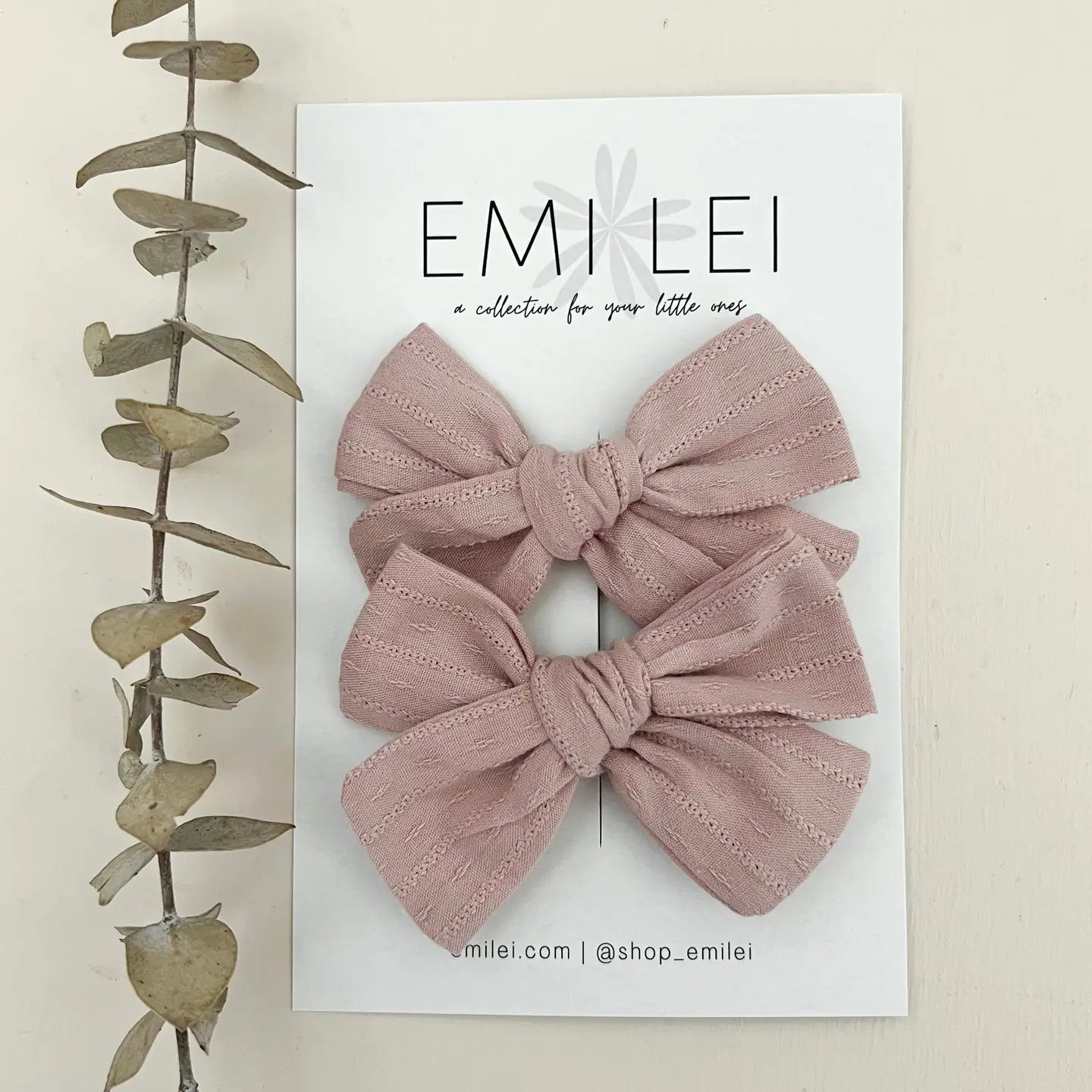 Emi Lei Pigtail Bow Clips