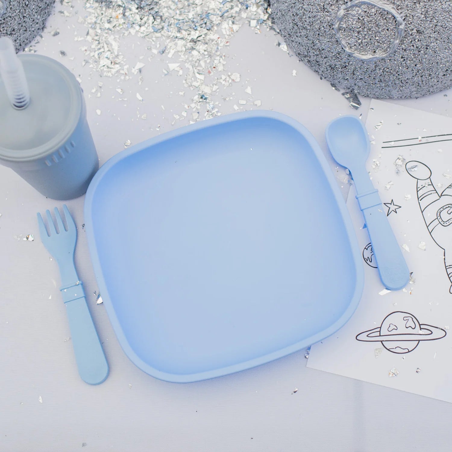 Re-Play Utensil Set with plate
