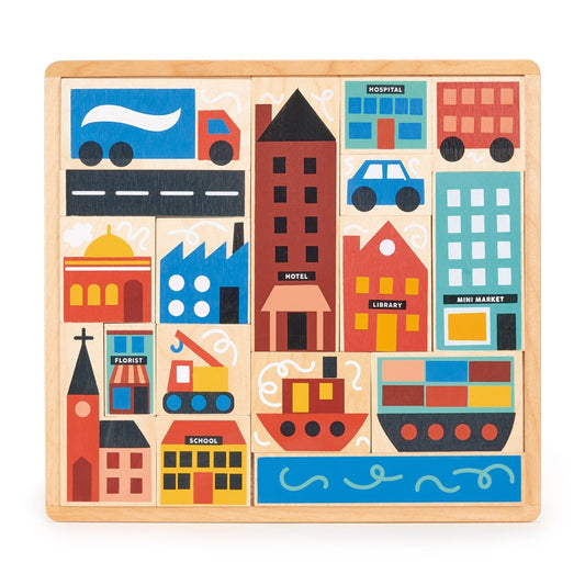 Mentari Toys Town Puzzle