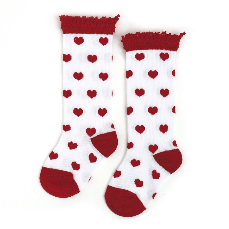 Little Stocking Co Knee High Socks - True Love Lace Top