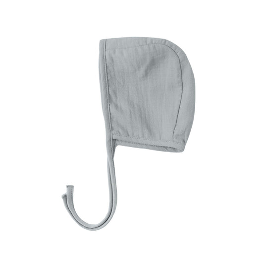 Quincy Mae Woven Baby Bonnet - Steel Blue