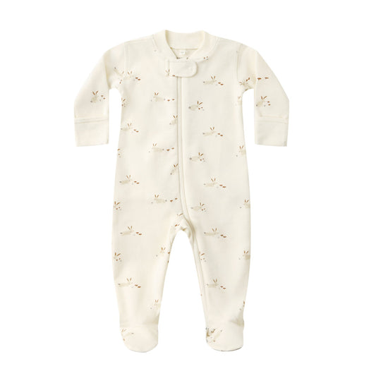 Quincy Mae Zip Long Sleeve Sleeper Footie - Bunnies