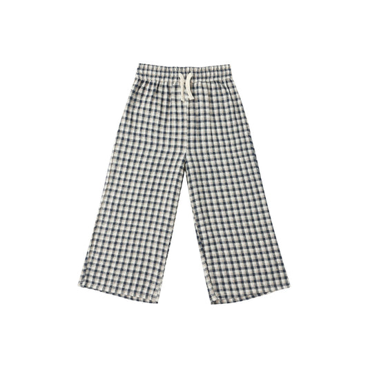 Rylee and Cru Wide Leg Pant - Navy Check
