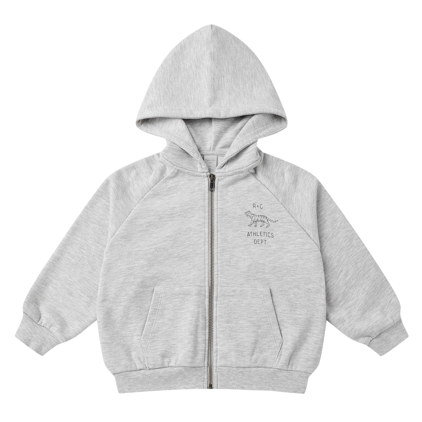 Rylee and Cru Zip Raglan Hoodie - Heathered Ash