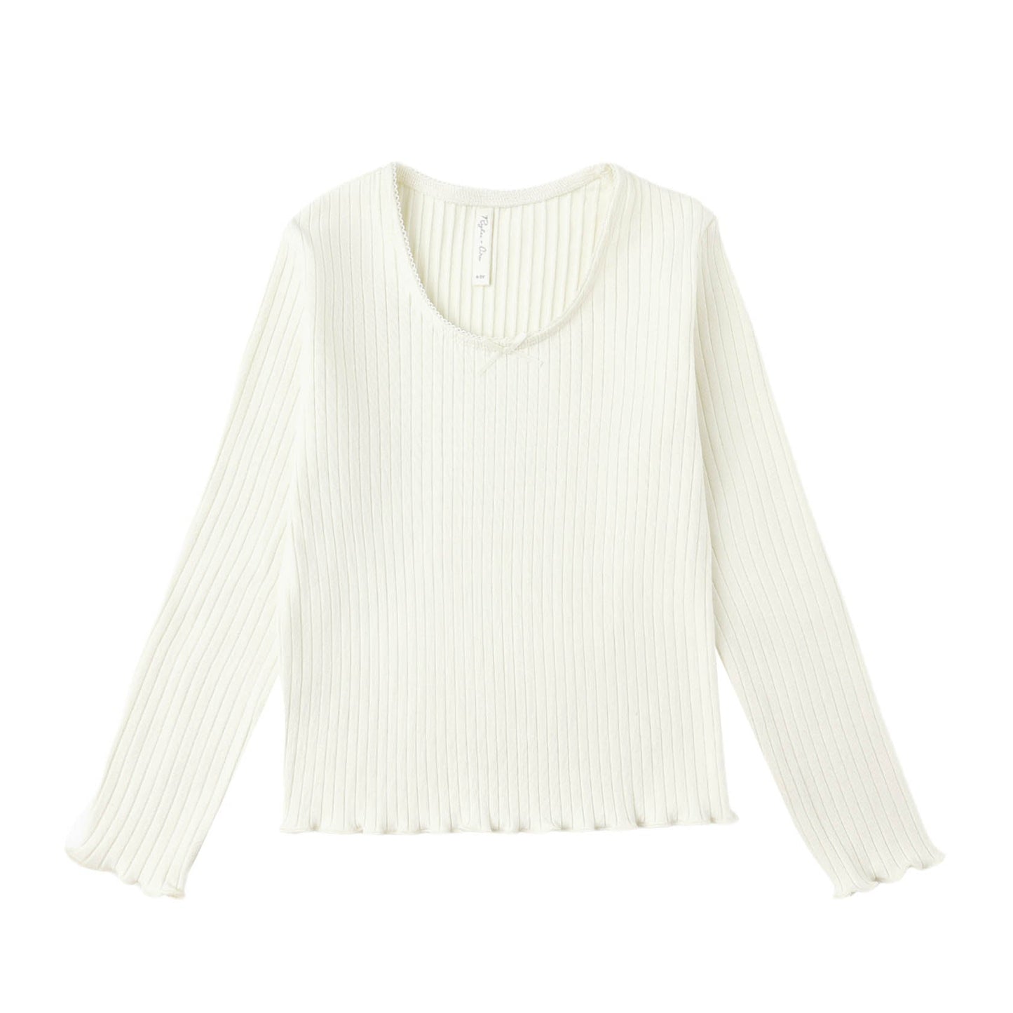 Rylee and Cru Ribbed Long Sleeve - Ivory