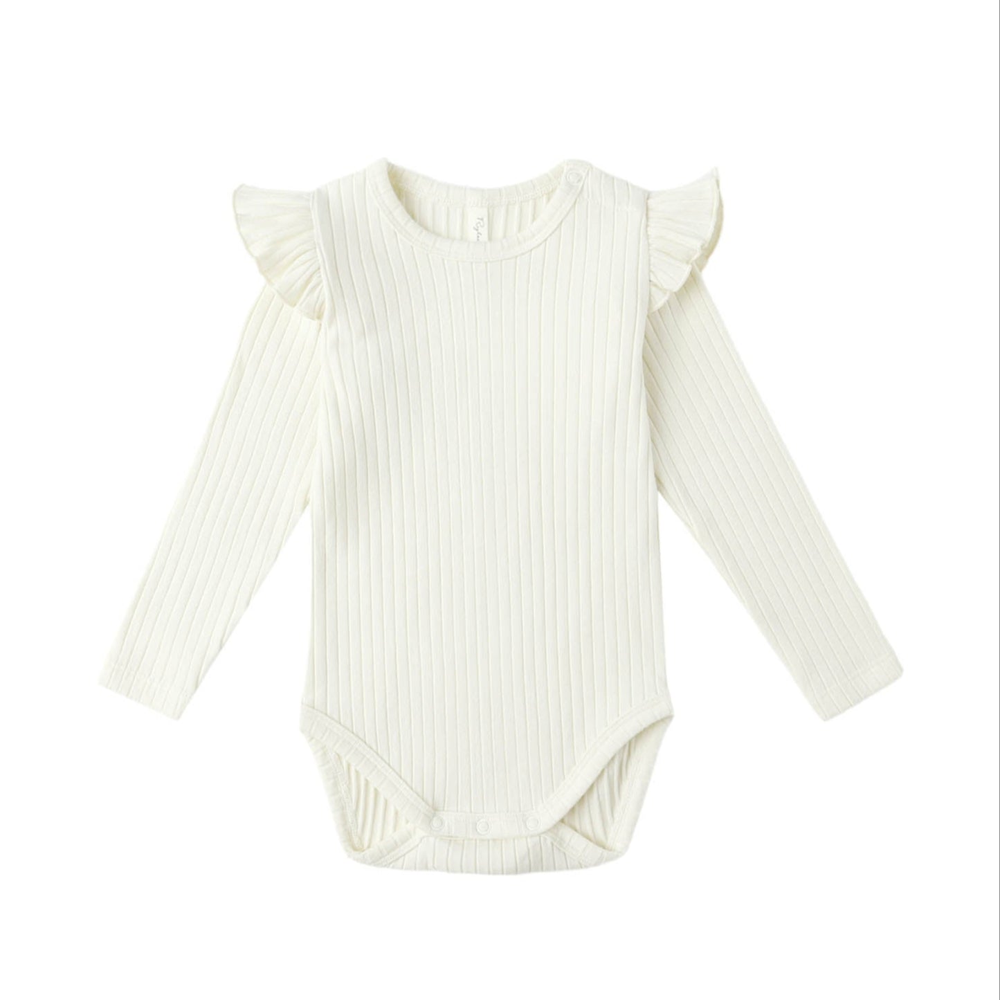 Rylee and Cru Shoulder Ruffle Bodysuit - Ivory