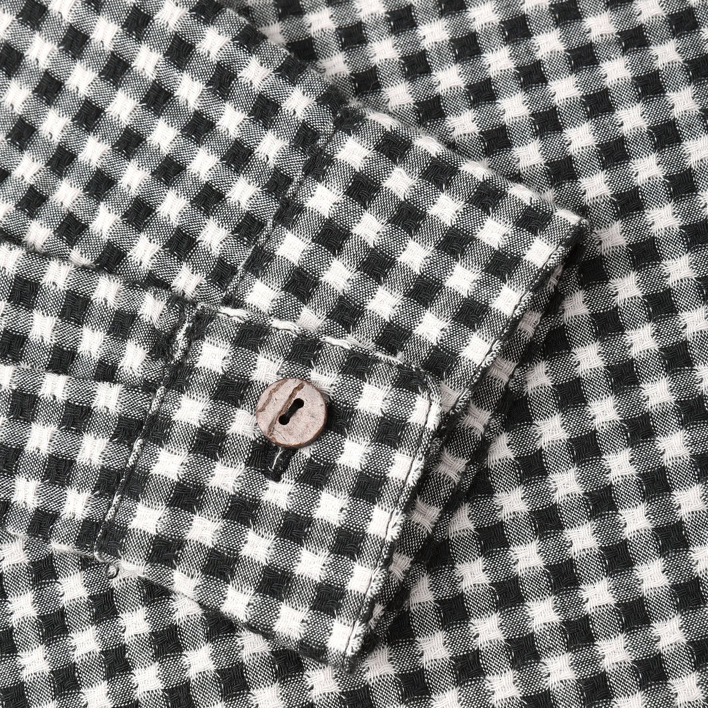 Rylee and Cru Collared Long Sleeve Shirt - Black Gingham