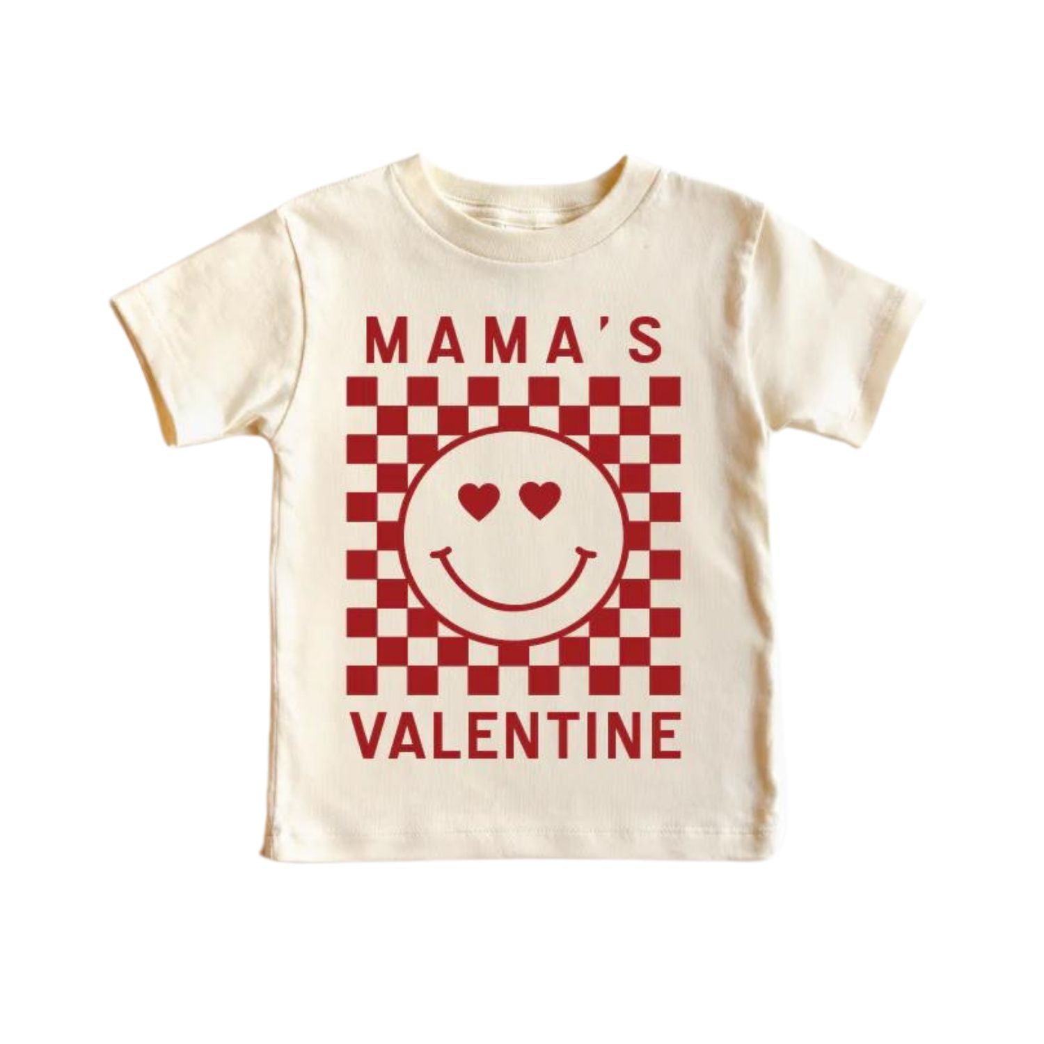 Saved By Grace Co Checkered Tee - Mama's Valentine - Natural