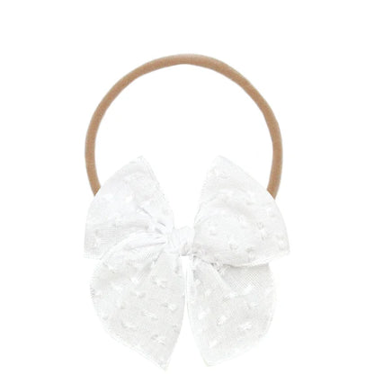 Lou Lou and Company Cloud Muslin Heirloom Bow Headband