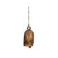 Creative Co-op Metal Bell on Jute Rope with Star Cut-Outs -  Heavily Distressed Antique Gold Finish