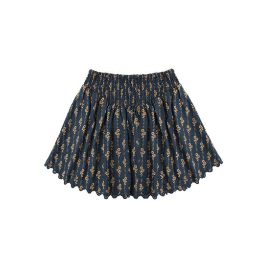 Rylee and Cru Smocked V Mini Skirt - Vintage Bloom