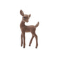 Creative Co-op Flocked Resin Fawn - Brown