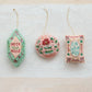 Creative Co-op Wool Felt Holiday Saying Ornament with Sequins & Beads – 3 Styles – 1 Sent at Random