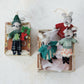 Creative Co-op Handmade Wool Felt Mouse in Winter Clothes Ornament – 4 Styles – 1 Sent at Random