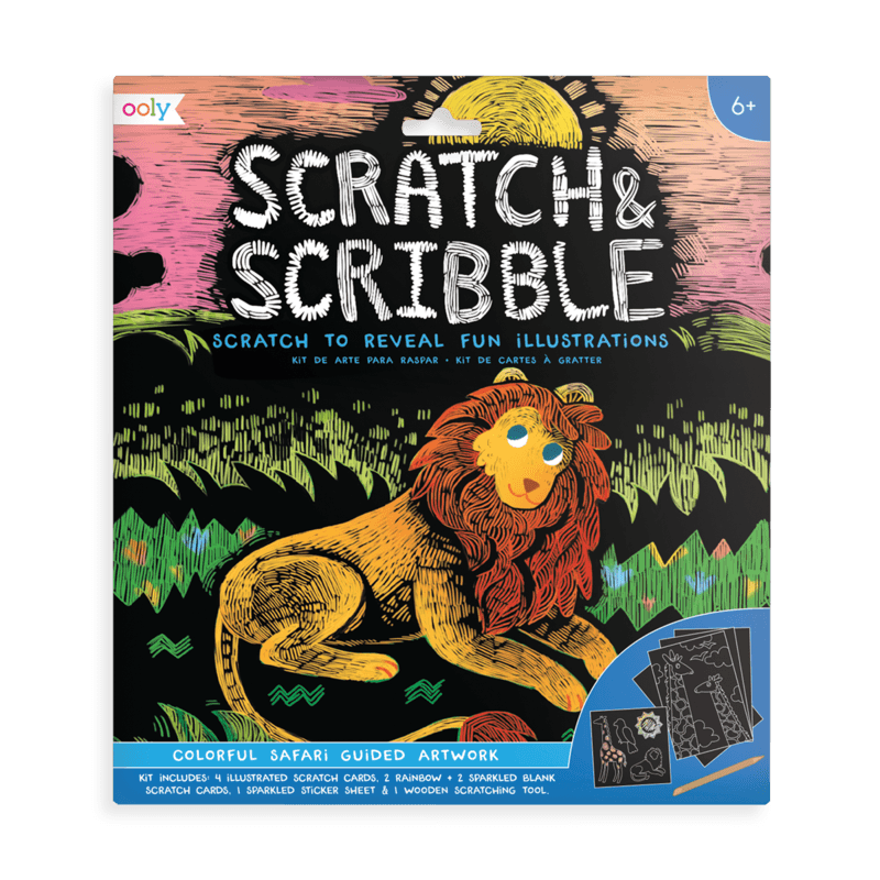 OOLY Scratch and Scribble Pad - Colorful Safari