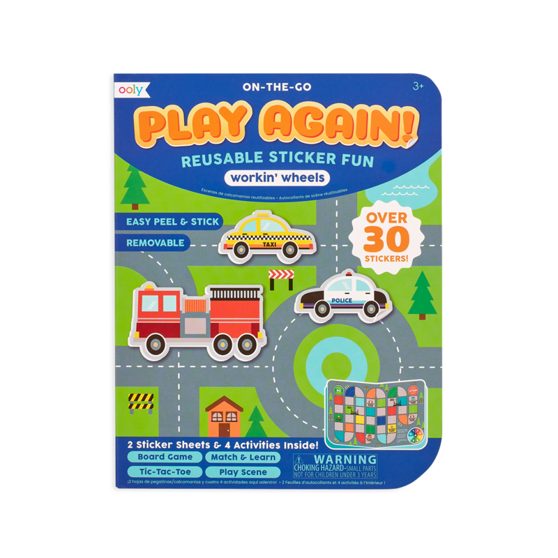 OOLY Play Again! Mini On-the-Go Activity Kit - Workin' Wheels