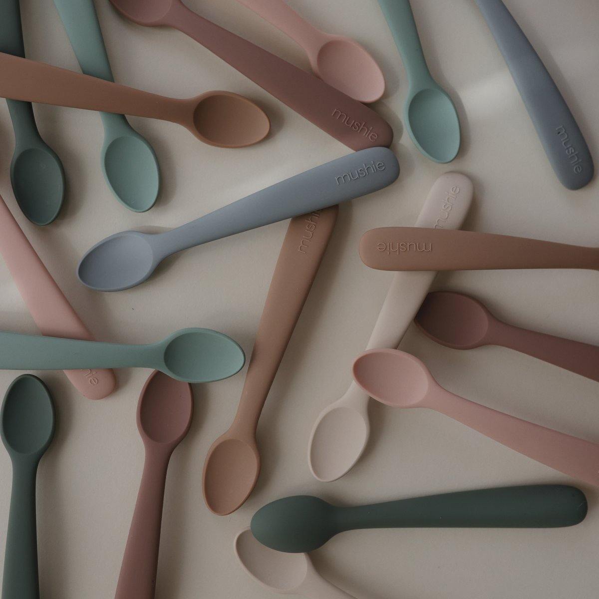 Mushie Silicone Feeding Spoons - 2 Pack