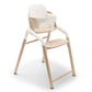 Bugaboo Giraffe High Chair Complete - Neutral Wood / White with harness and tray removed