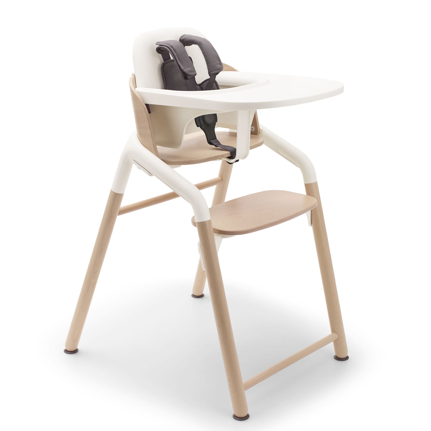 Bugaboo Giraffe High Chair Complete - Neutral Wood / White with tray