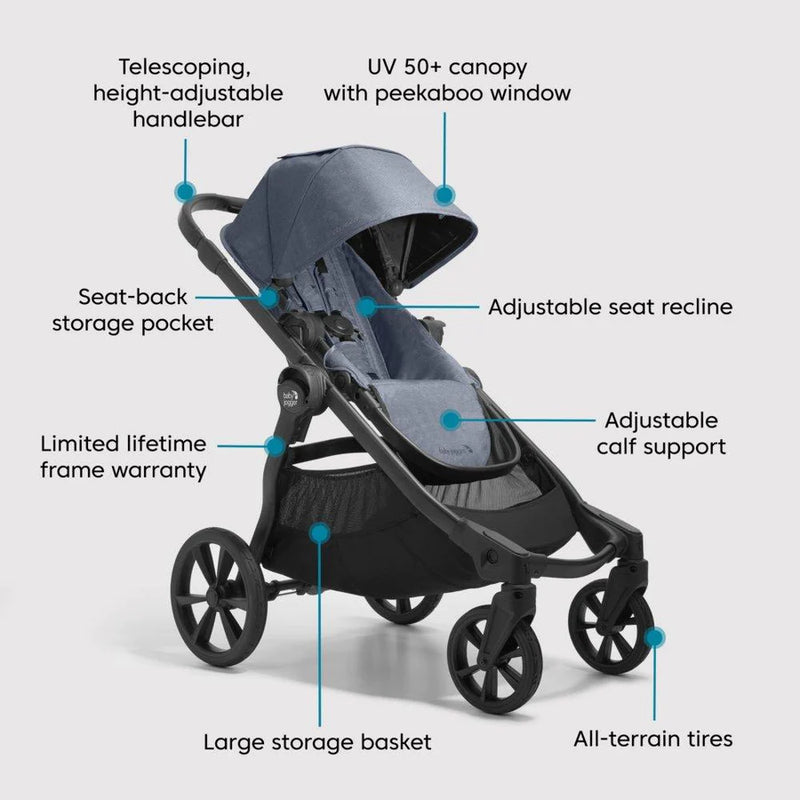 city select stroller travel system Baby Jogger City Select 2 + City GO 2 Travel System, Radiant Slate
