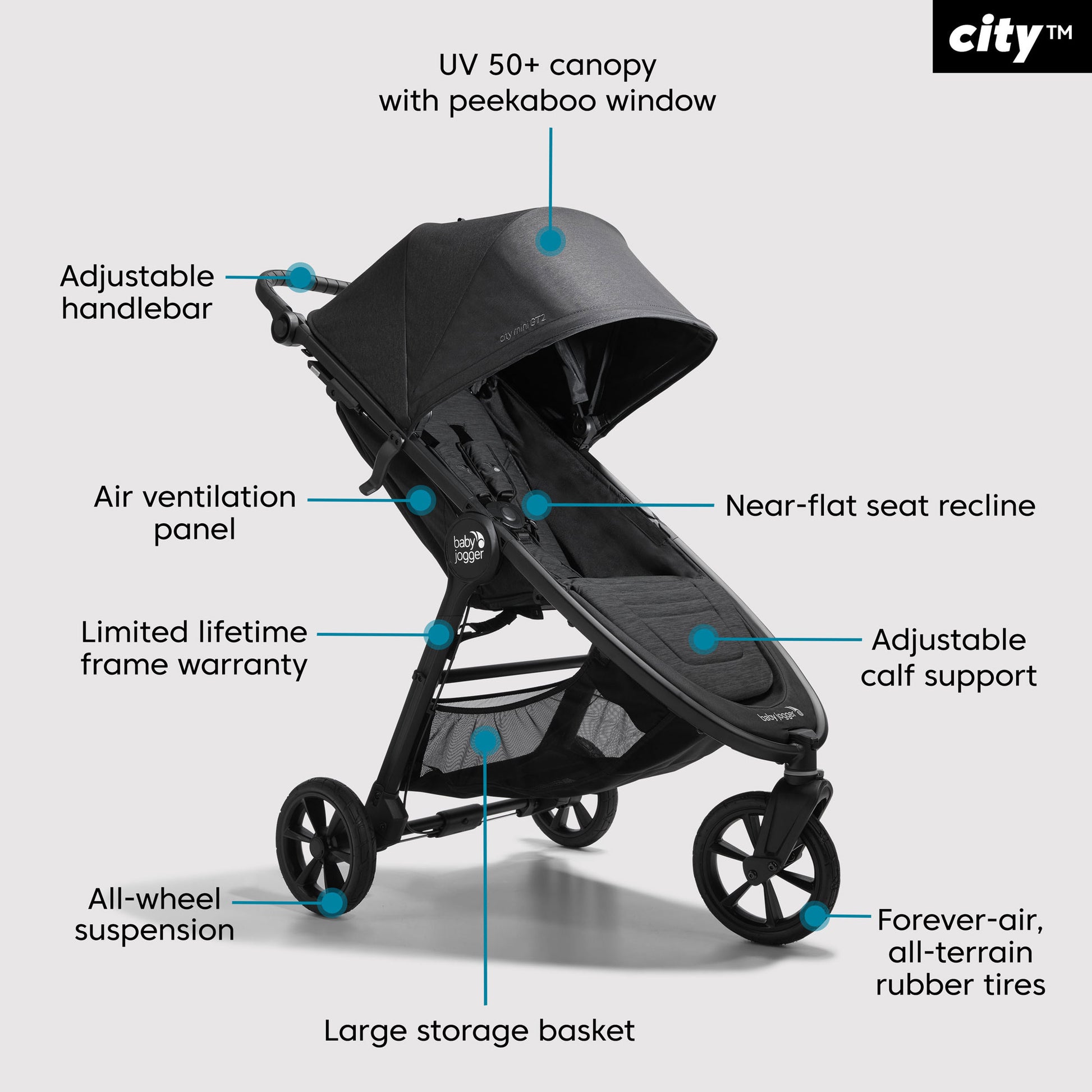Baby Jogger City Mini GT2 Stroller Features