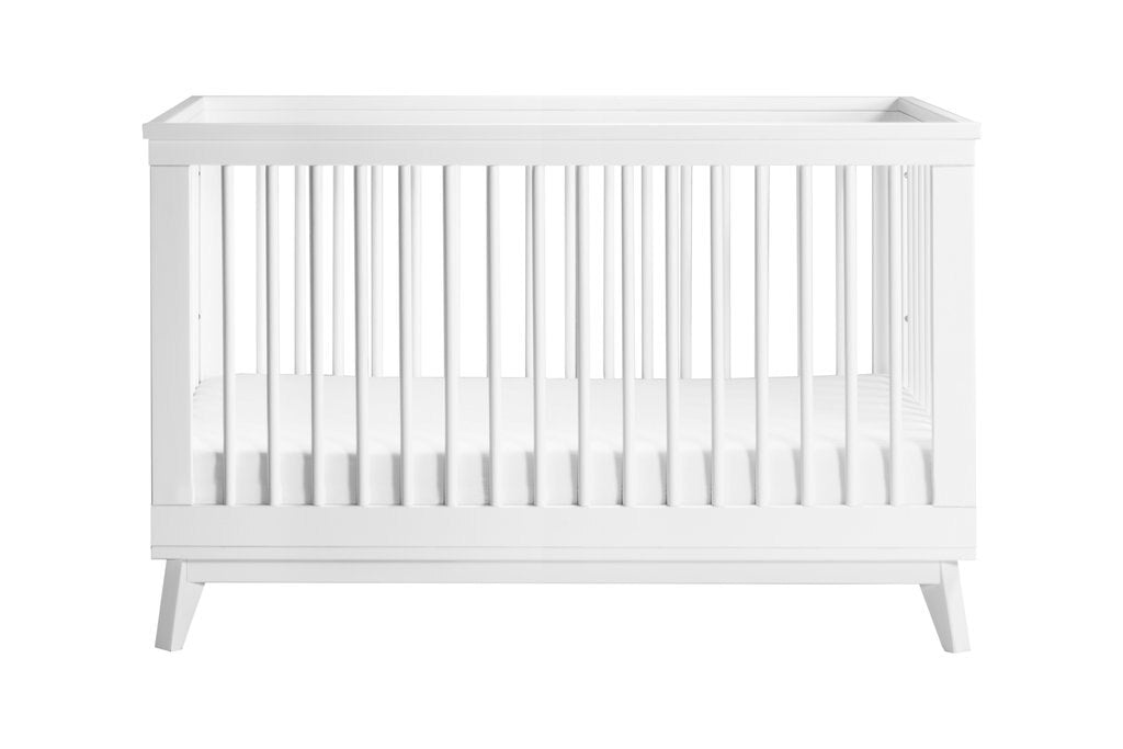 Babyletto Scoot 3-in-1 Convertible Crib with Toddler Bed Conversion Kit - White