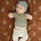 Mebie Baby Organic Cotton Ribbed Snap Bodysuit - Green
