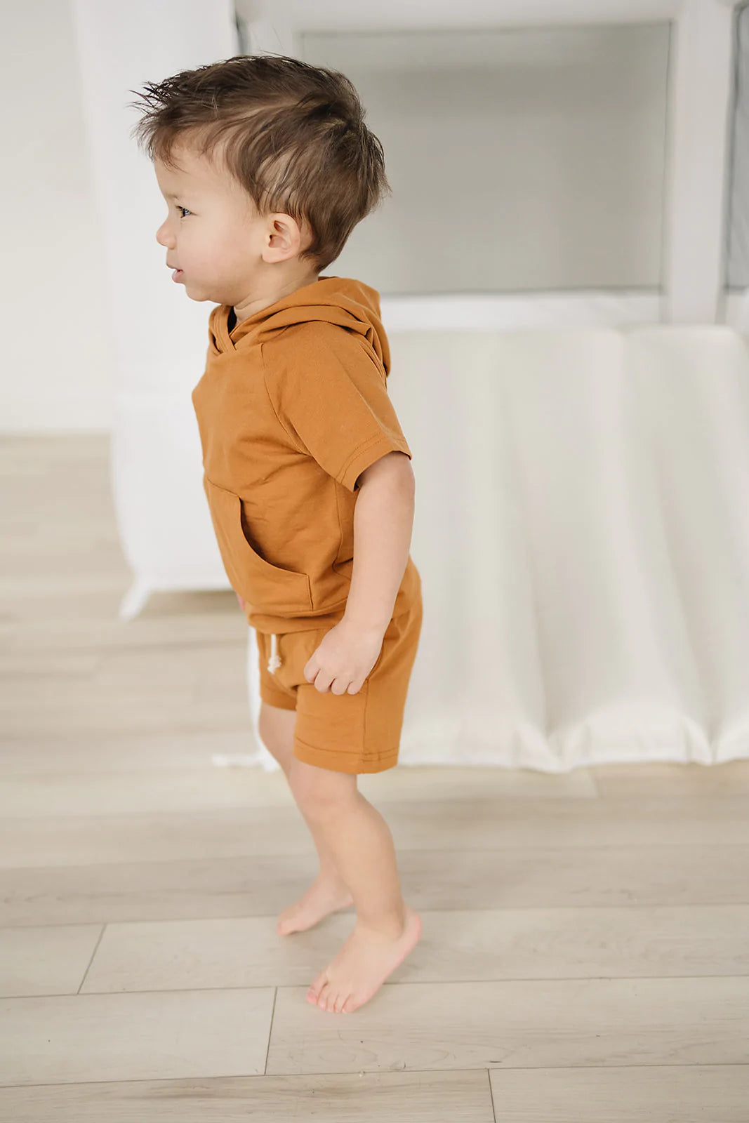 Mebie Baby Pocket Cotton Shorts - Mustard