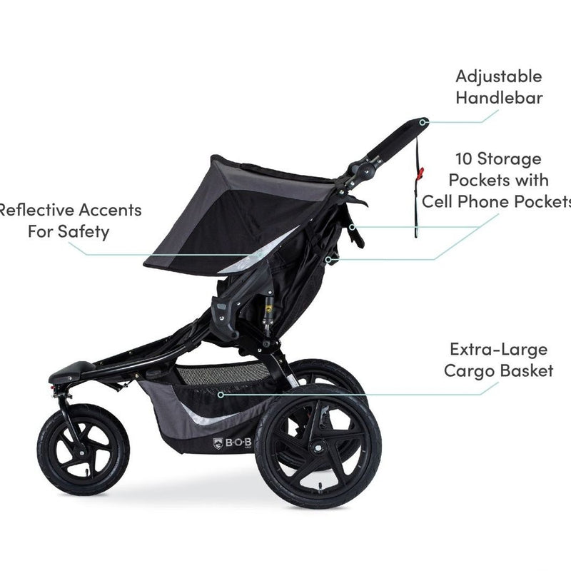 bob double stroller handlebar cover BOB Revolution Flex Duallie 3.0 Jogging Stroller