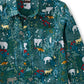 Tea Collection Printed Button Up Shirt - Swedish Forest in Pine